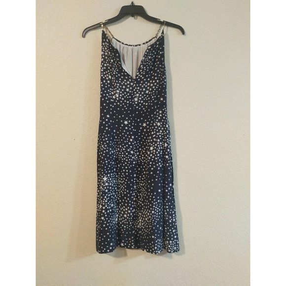 Escada Navy & White Star Halter Dress Escada Sz. 40 /( US Sz. 10) - Picture 2 of 5